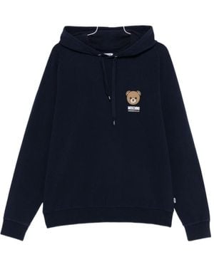 Moschino Bear-Print Hoodie - Black