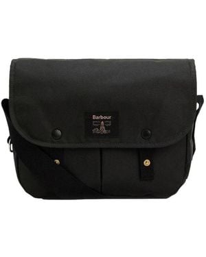 Barbour Logo-Patch Messenger Bag - Black