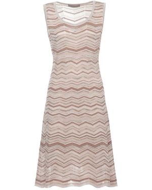 D.exterior Chevron Knit Sleeveless Dress - Multicolor