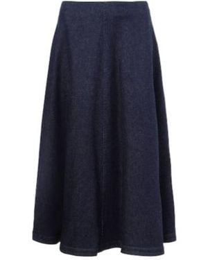 Altuzarra Varda Denim Midi Skirt - Blue