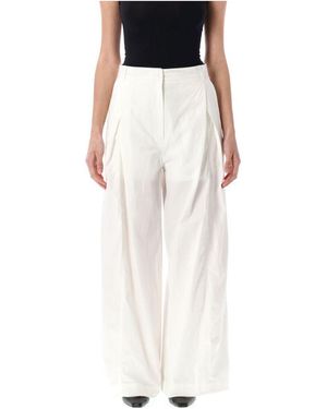 White Low Classic Pants for Women | Lyst