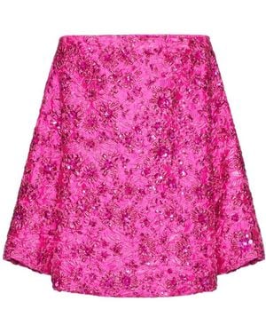Valentino Sequin-Embellished Dress - Pink