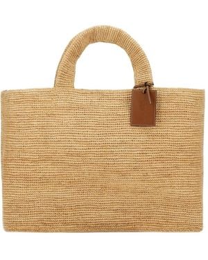 Manebí Manebí Large New Sunset Woven Tote Bag - Metallic