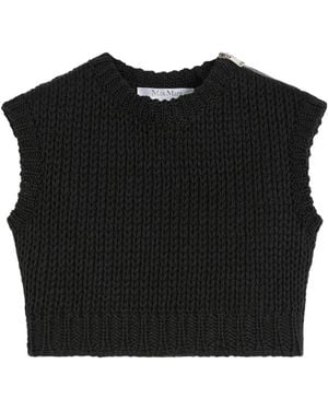 Max Mara Sleeveless Knitted Top - Black