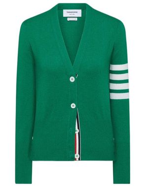 Thom Browne Cashmere V-Neck Cardigan - Green