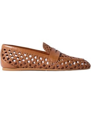 Stuart Weitzman Woven Flat Shoes - Brown