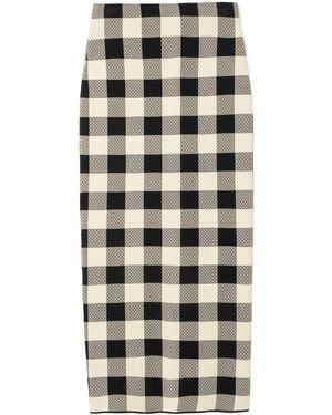 Posse Pippa Checked Jacquard-Knit Maxi Skirt - Multicolour