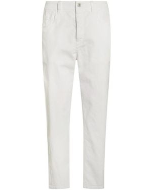 Brunello Cucinelli Logo-Patch Jeans - White