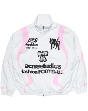 Acne Studios Technical Jacket With Logo - White