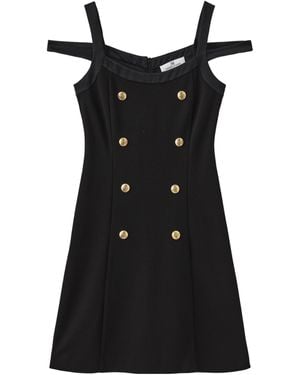 Marissa Chiara Sleeveless Suspender Dress - Black