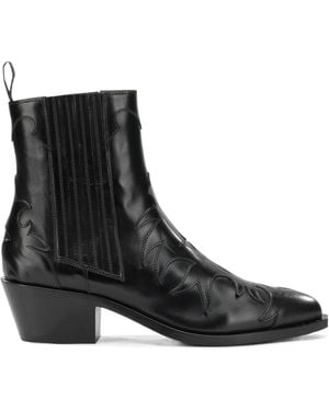 Sartore 'Parma 45 Mm' Cowboy Ankle Boots - Black