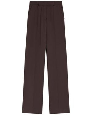 Sportmax High Waist Straight Leg Trousers - Brown