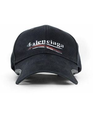 Lsize有★関税込【BALENCIAGA】Political Stencil Baseball Cap Balenciaga Political Stencil キャップ | ブラック | FARFETCH JP