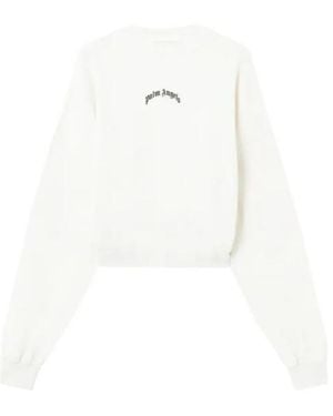 Palm Angels Logo-Print Sweatshirt - White