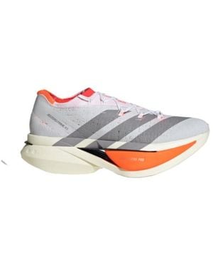 adidas Adizero Prime X3 Strung Striped Lace-Up Sneakers - White