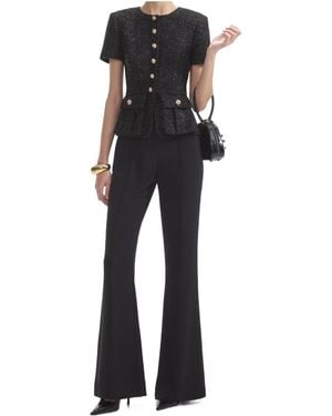 Self-Portrait Tinsel Bouclé Jumpsuit - Black