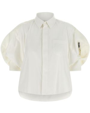 Sacai Bomber Sleeve Shirt - White