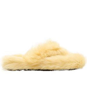 Acne Studios Lambswool Slippers - Metallic