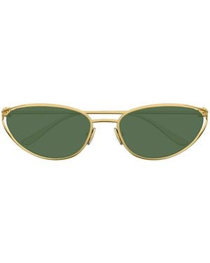 Bottega Veneta Eyewear Cat Eye Frame Sunglasses - Green