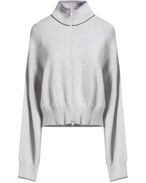 Brunello Cucinelli High-Neck Zip Knit Jumper - Grey