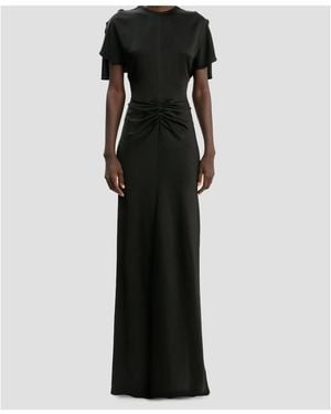 Victoria Beckham Short Sleeve Dress - Black