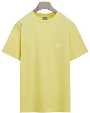 Dior T-Shirt With Embroidery, Relaxed Fit - Yellow