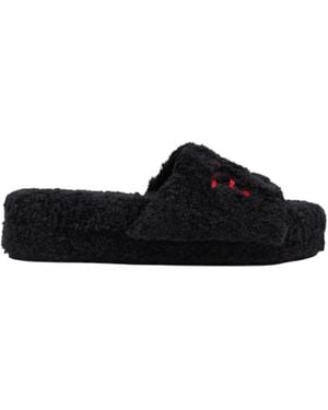 Ralph Lauren Logo Slippers - Black