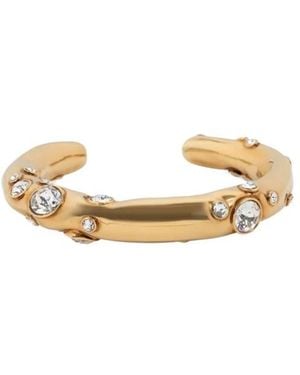 Dries Van Noten Crystal-Embellished Cuff Bracelet - Metallic