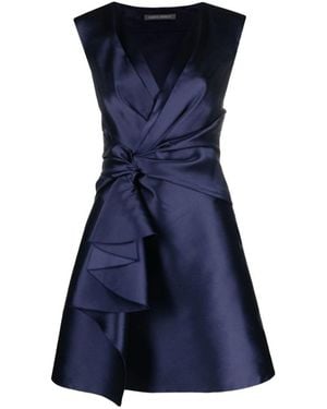 Alberta Ferretti Sleeveless Pinched-Waist Dress - Blue