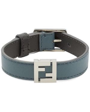 Fendi Ff Logo Plaque Bracelet - Blue
