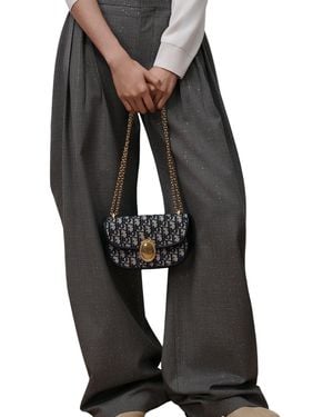 Dior Small Médaillon Flap Bag With Chain - Black