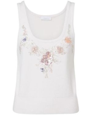 Rabanne Sequined Wool And Cashmere Top - White