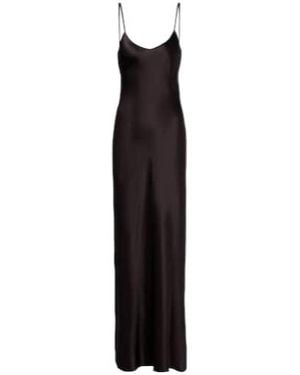 Nili Lotan Cami Silk Charmeuse Slip Dress - Black