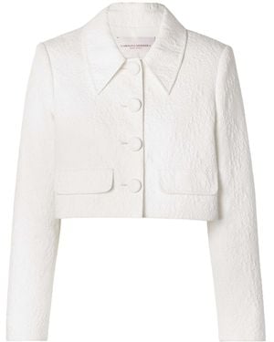 Carolina Herrera Floral Pattern Casual Jacket - White