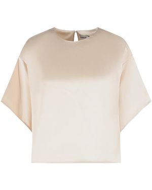 Jonathan Simkhai Boxy Short-Sleeve Top - White
