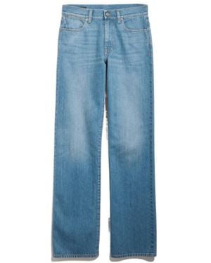 Gucci Bleached Washed Cotton Denim Trousers - Blue