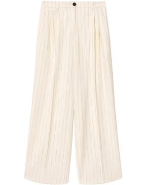 AllSaints Olga Pinstripe Trousers - Natural
