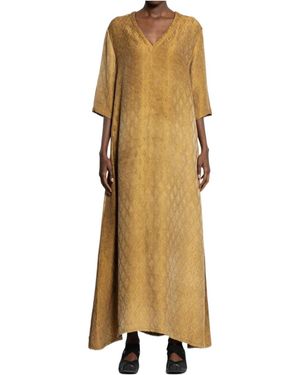 Uma Wang V-Neck Dress - Metallic