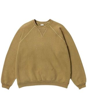 A.PRESSE Raglan-Sleeve Crew-Neck Sweatshirt - Natural