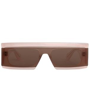 Alaïa Alaïa Rectangular Mask Sunglasses - Brown