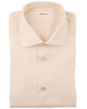 Kiton Button-Down Shirt - Natural