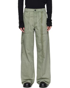 Ann Demeulemeester Cargo Cotton Trousers - Grey