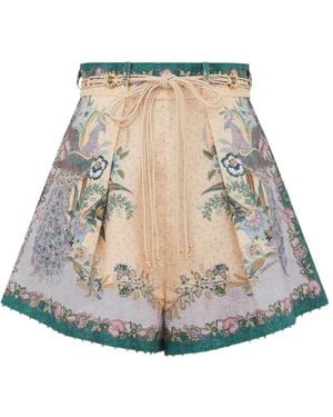 Zimmermann Indra Floral-Pattern Shorts - Natural