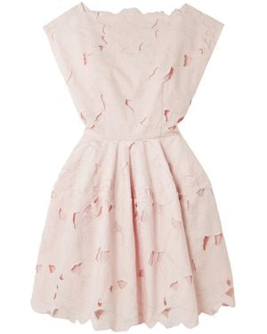 Erdem Hollow-Out Embroidered Mini Dress - Pink