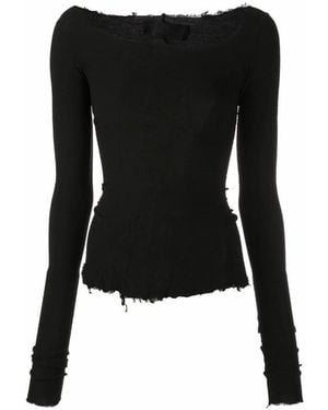 Marc Le Bihan Asymmetric Neck Sweatshirt - Black