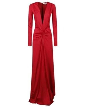 Victoria Beckham V-Neck Gathered Dress