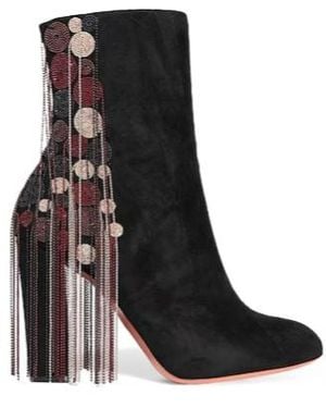 Chloé Colorful Beaded Ankle Boots - Black
