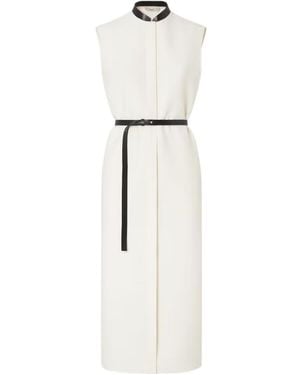 Fendi Ivory Wool And Silk Dress - White