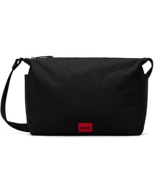 BOSS Zippered Shoulder Bag - Black