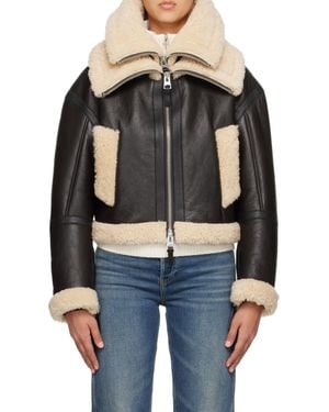 Mackage Laminated Design Leather Jacket - Black
